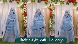 Hijab Style With Lehenga 💙 Hijab Style 