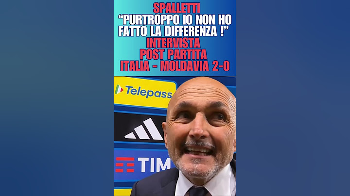 Spalletti :"Purtroppo io non ho fatto la differenza :" Italia - Moldavia 2-0 intervista post partita