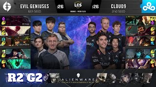 Cloud 9 vs Evil Geniuses - Game 2 | Round 2 Playoffs S10 LCS Summer 2020 | C9 vs EG G2