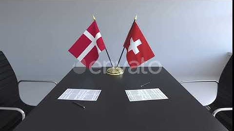 Flags of Denmark and Switzerland and Papers | Motion Graphics - Envato elements