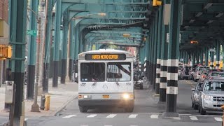 Hutchinson Metro Center Gillig Phantom Route A, D60HF Bx40 & LF40102 Bx4 at Westchester Square News