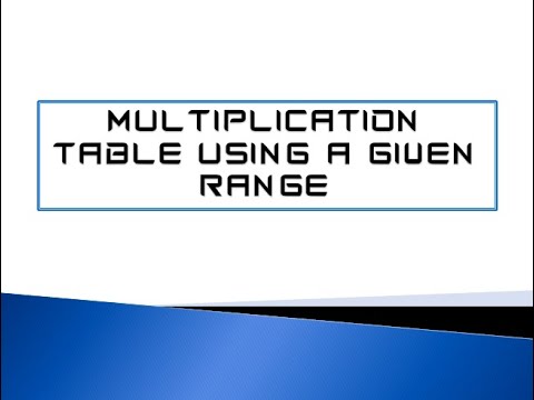 Multiplication Table Using a Given Range || C++ Program || Tutorial