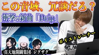 【-真天地開闢集団- ジグザグ Drip】命様の地声がとんでもない音域な件…プロのリアクション【がなり×ミックスボイス】
