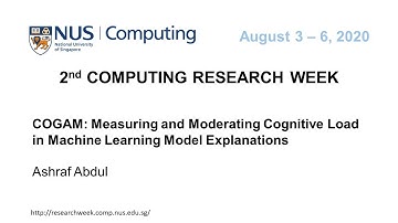 COGAM Measuring and Moderating Cognitive Load in Machine Learning Model Explanations by Ashraf Abdul