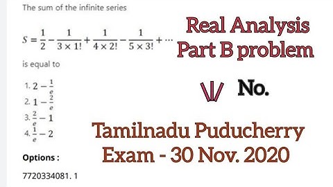 Tamilnadu-Puducherry 30 November 2020 Csir Net Mathematics solutions ll  🔥 🔥