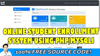 Online Student Enrollment System using PHP/MySQLi  | Free Source Code Download