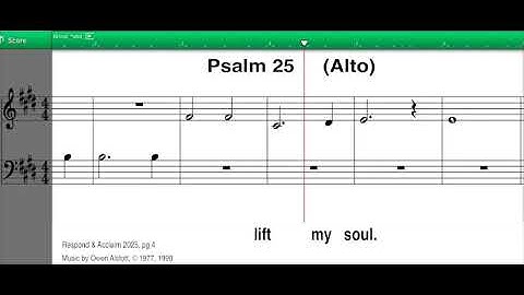 R&A Psalm, First Sunday of Advent 2024, Psalm 25, Alto