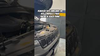 Jeep Compass S Remoção Emblemas para Pintar de Black Piano ( Preto Brilhante ) #shorts #jeepcompass