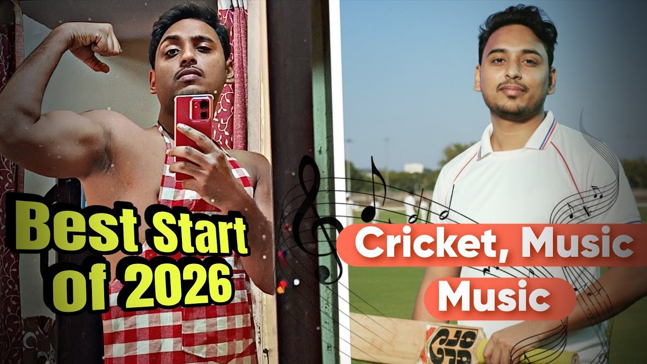 2026 Saal Ka Pehla Din Aisa hona Chaiye 😄|Cricket 🏏 Music and Gym💪🏻