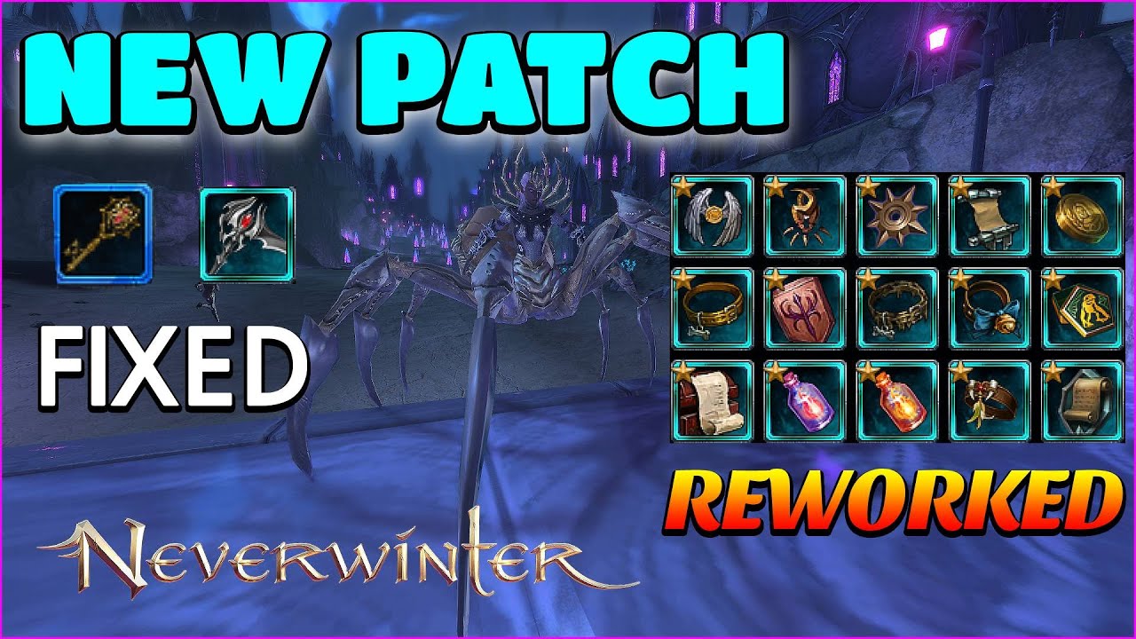 TRIAL Weapons BOUND Spider Key FIX Drider Bosses NERF More Companions Balanced - Neverwinter M25