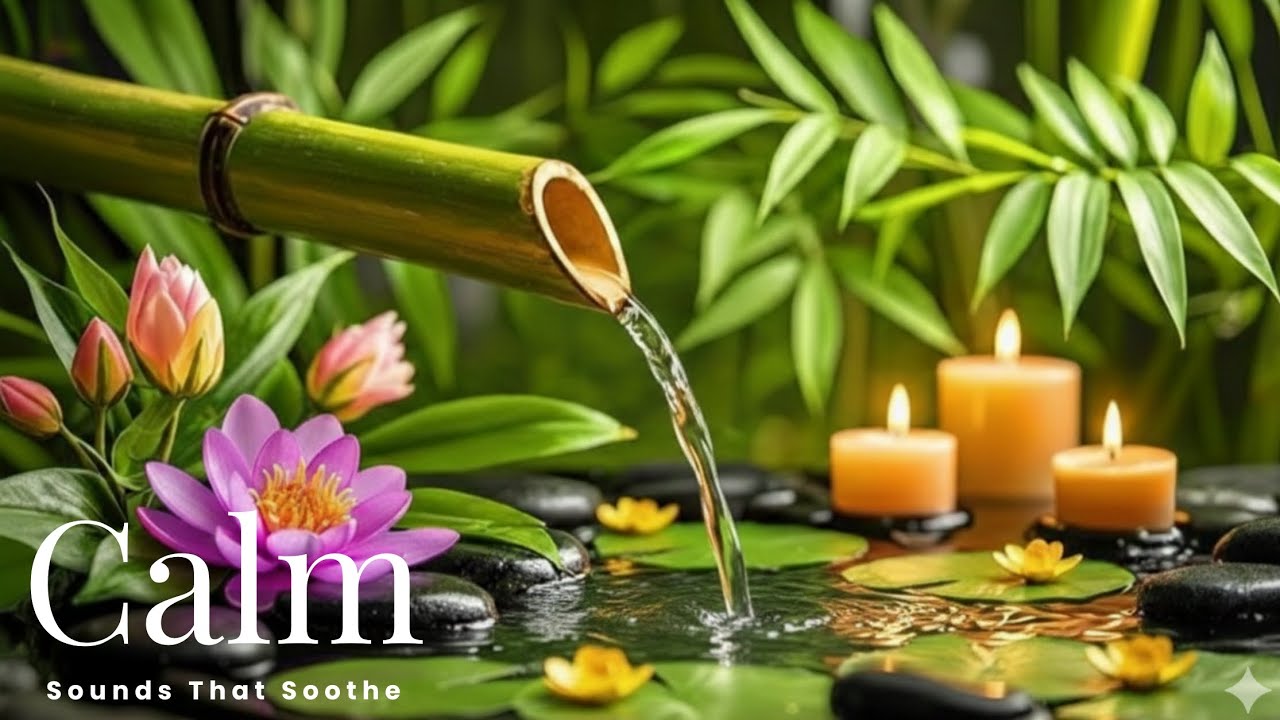 Water Calm Instruments Soothing Water Sounds & Healing Music 🌿 Insomnia Relief, Calm Mind ...
