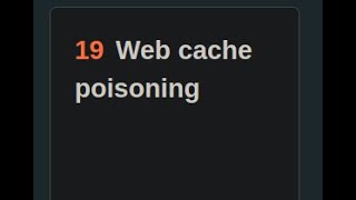 Web cache poisoning demonstration