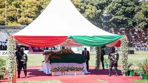 Burial of a Zambia Army Commando Second Lieutenant Joseph Mwape