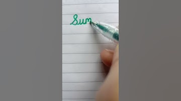 Suman Name in cursive writing/Cursive writing for beginners