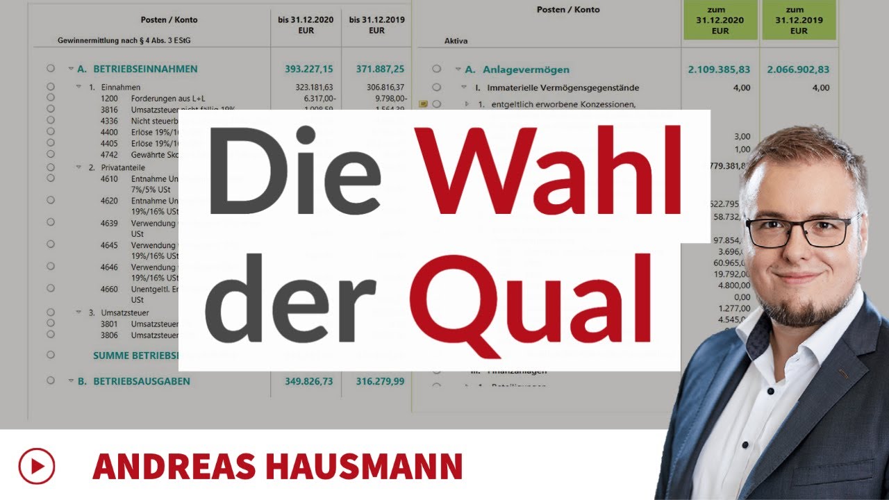 New Die Wahl der Qual - Einnahmen-Überschuss-Rechnung oder Bilanz in DATEV Rechnungswesen