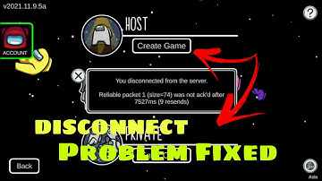 Among us Disconnect Problem Fixed New Update Create Game BeastBoyLucky