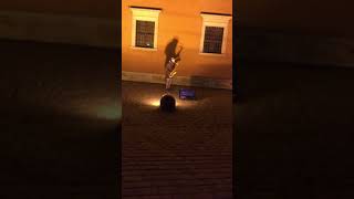 Saxophone U0026shadow  Warsaw City Center Poland 2018