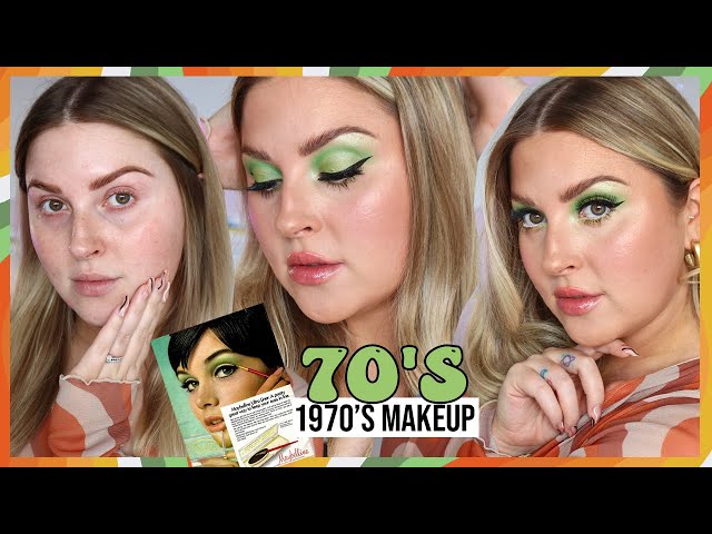 decades series* 1970s makeup tutorial 🧑🏻‍🎤 groovy mint beach babe 