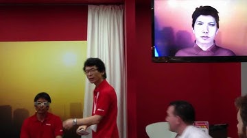 Docomo Glasses Phone video chat demo at CEATEC Japan (HD)