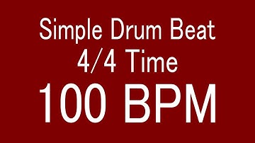 100 BPM 4/4 TIME SIMPLE STRAIGHT DRUM BEAT FOR TRAINING MUSICAL INSTRUMENT / 楽器練習用ドラム