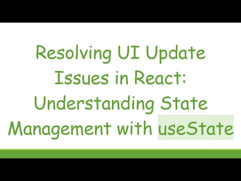 Resolving UI Update