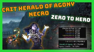 CRIT Herald of Agony Necromancer Zero To Hero - 3x as much DMG as last time[Path of Exile 3.28]