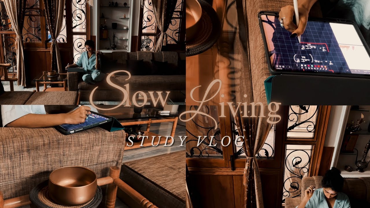 A Slow Living Study Vlog | Cinematic Dark Academia Aesthetic