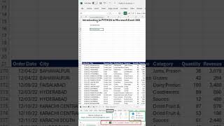 Get started with Python in Excel - shorts