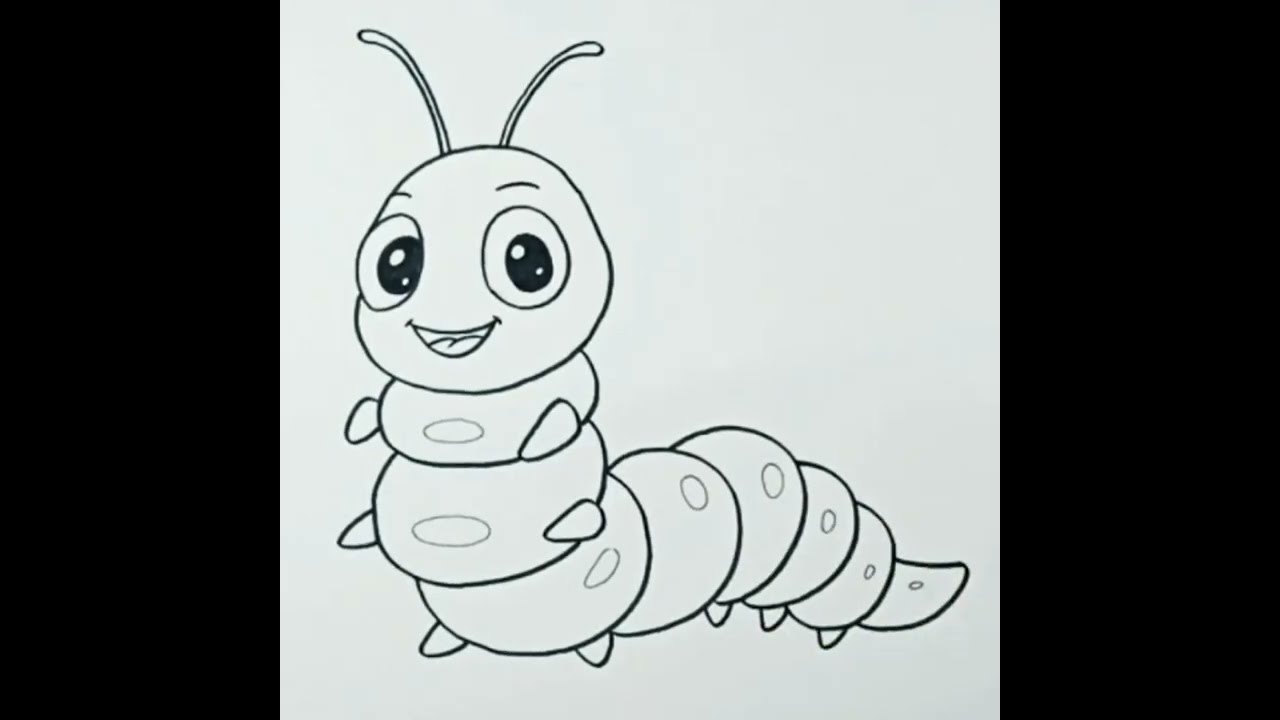 How to draw Cute Caterpillar 