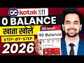 Kotak Mahindra Bank Open Account Zero Balance 2026 | Kotak 811 Account Opening Online Zero Balance