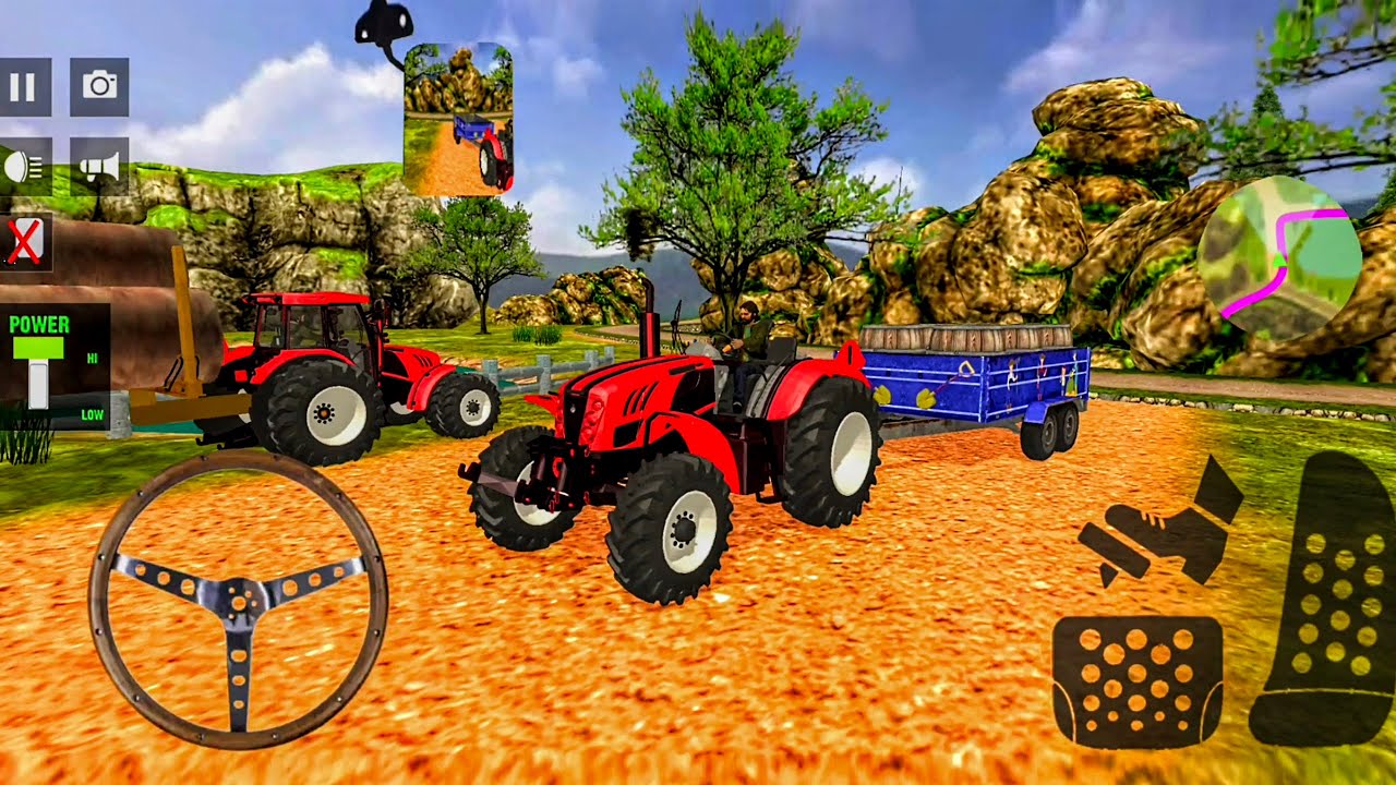 Real Tractor Trolley Cargo Farming Simulator Game 1 Tractor Offroad