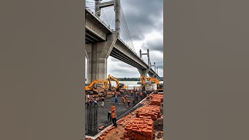 Amateur Video: a Worker Recorded The Seconds Before The Bridge Collapse Into The River #fail #shorts