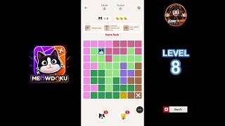 Meowdoku Level 8 walkthrough | full solution