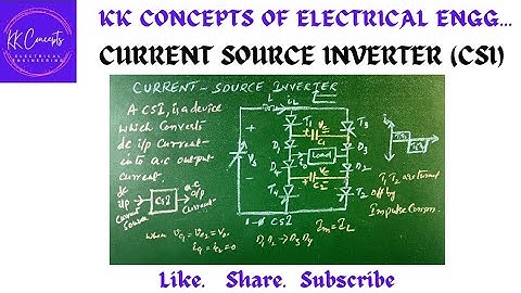 CURRENT SOURCE INVERTER (CSI) /CURRENT FED INVERTER #POWER ELECTRONICS #youtube #youtubevideo