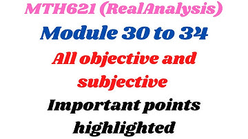 Mth621 topic 30,31,32,33,34