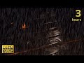 【睡眠用】夜のウッドデッキと雨の音で眠る ３時間映像