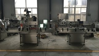 automatic cap tightening and labeling machine for USA client cover capper labeler Capsuleuse