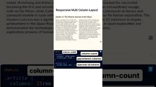🏗 Responsive Multi Column Layout #css #javascript #html #responsivedesign #animation #how #tutorial