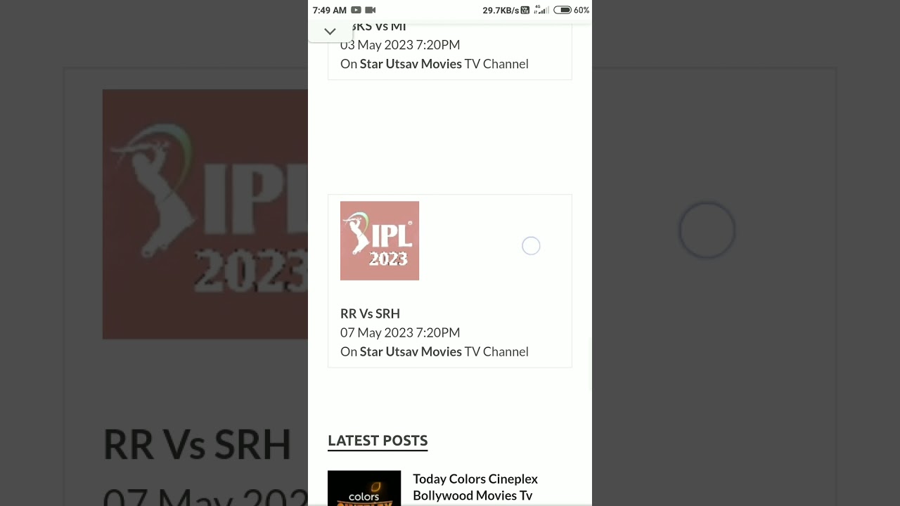 Next IPL on star utsav movies.              IPL schedule.