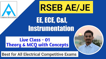 Live Class 01 -  Control System RSEB/IES/SSC JE/ALL State JE Electrical Exams | MCQ with Concepts