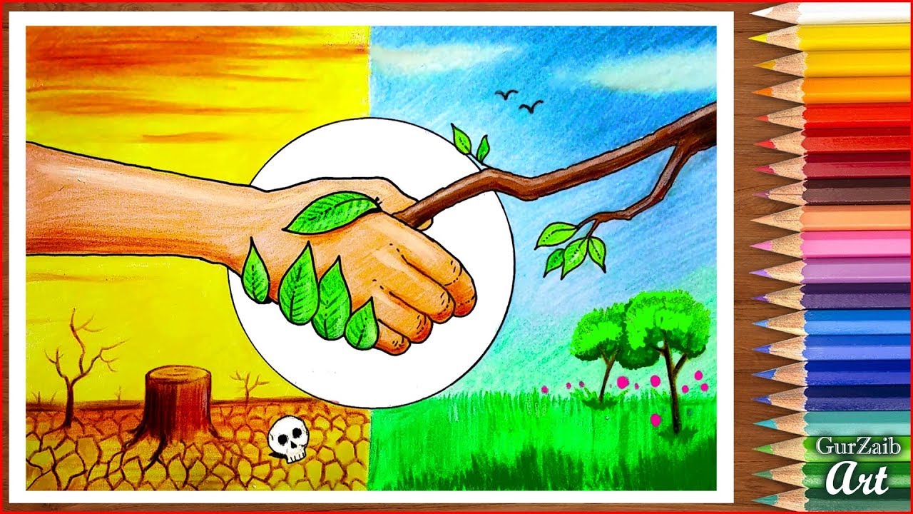 Aggregate more than 160 nature save tree drawing latest - seven.edu.vn