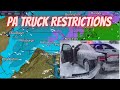Pennsylvania road restricts for todays winter storm. #winterweather #trucking #dangerousroads