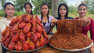 Amazing Cooking Spicy Noodle And Crispy Chickee Recipe | Amazing Video