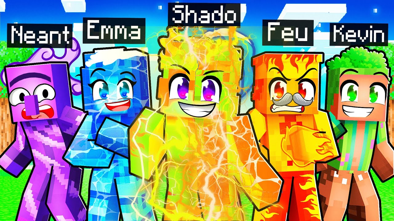 Mes AMIS deviennent des ÉLÉMENTAIRES sur Minecraft !