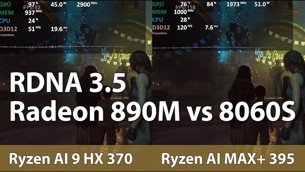 Ryzen AI 9 370 HX vs Ryzen AI Max+ 395 iGPU Comparison - YouTube