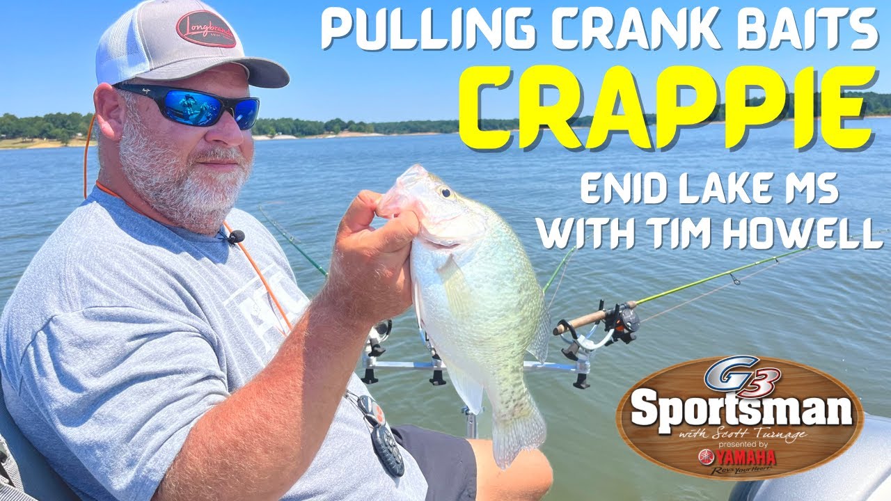 Pulling Crank Baits Crappie on Enid Lake 