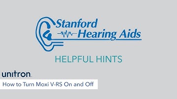 How to Turn Unitron Moxi V-RS Hearing Aid On and Off