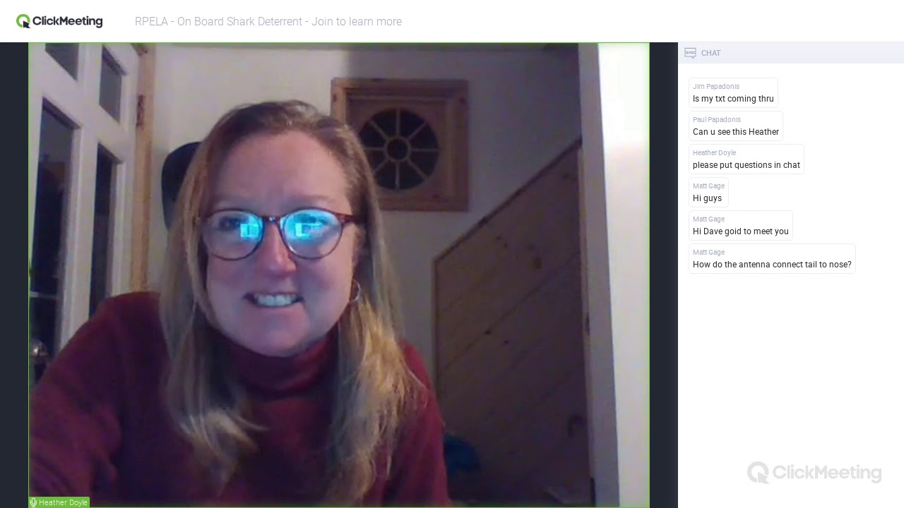 REPLA on board Shark Deterrent.  One on one talk with Founder Dave Smith.