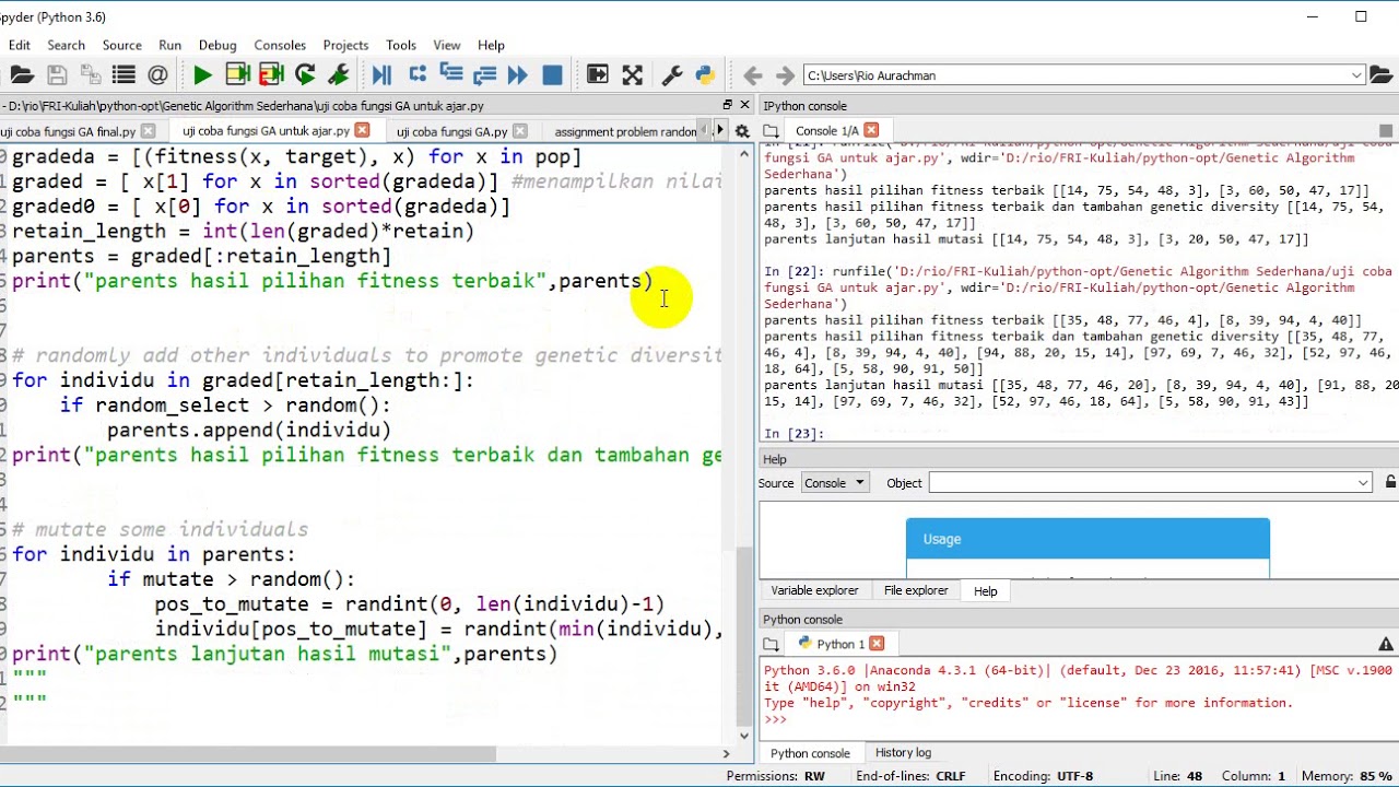 Python Genetic Algorithm 09 Mutasi, lanjutan dari Selection dan Genetic ...