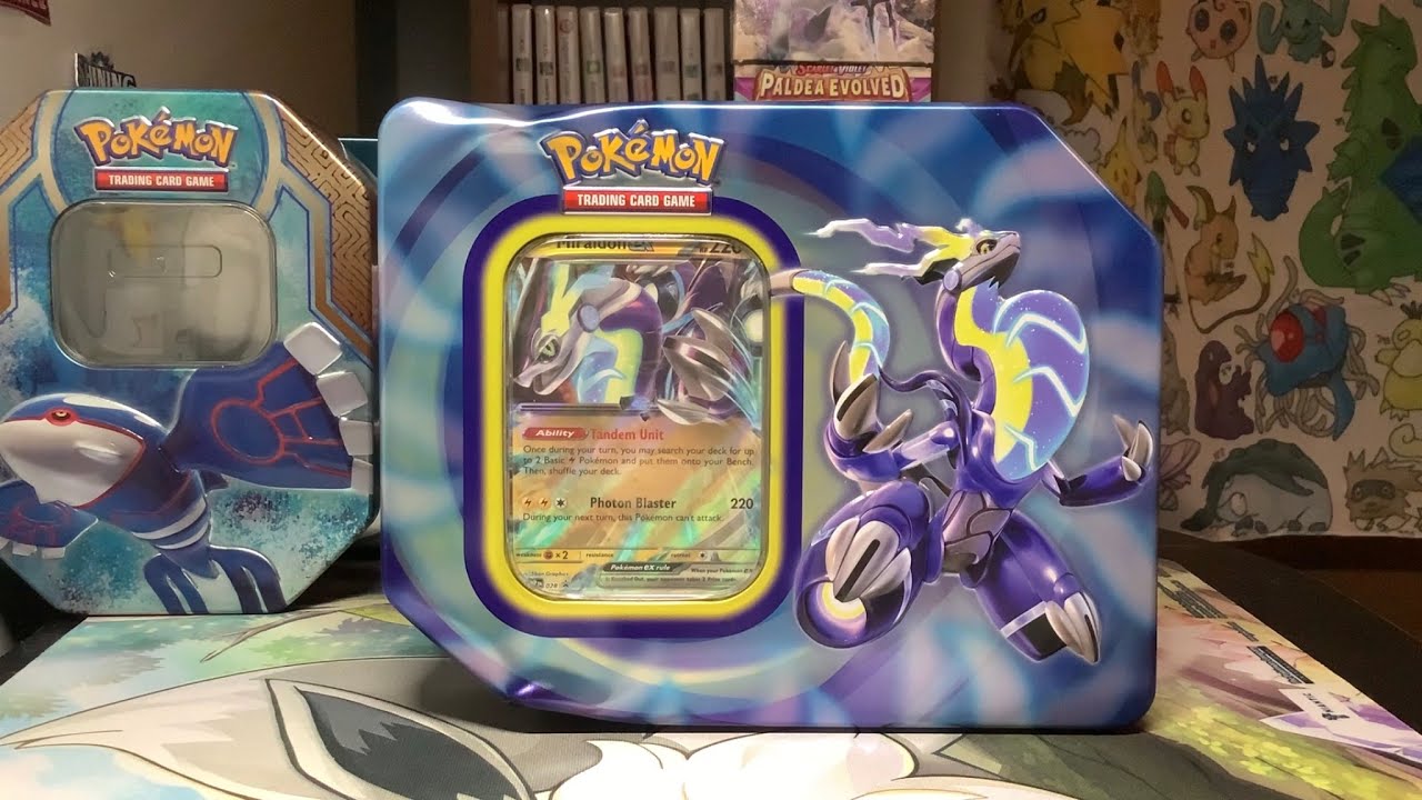 Pokémon TCG: Paldea Legends Koraidon ex / Miraidon ex Tin (Paldea Evol –  Pokemon Plug